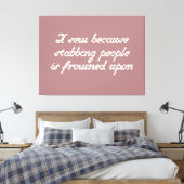 Dusty Rose Geometric Quilt Pattern Throw Pillow キャンバスプリント (インサイチュ (寝室))