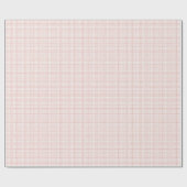 Dusty Rose Gingham Baby Shower Wrapping Paper ラッピングペーパー (フラット)