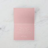 Dusty Rose Gingham Baby Thank You Card | Blocks サンキューカード (内部)