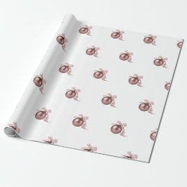 DUSTY ROSE HOLIDAY ORNAMENT WRAPPING PAPER ラッピングペーパー