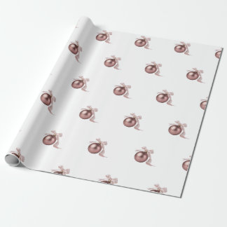 DUSTY ROSE HOLIDAY ORNAMENT WRAPPING PAPER ラッピングペーパー