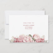 Dusty Rose Hydrangea Wedding RSVP Card (裏面)