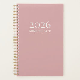 Dusty Rose Minimal Planner | Custom Year, Title &  プランナー手帳