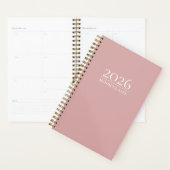 Dusty Rose Minimal Planner | Custom Year, Title &  プランナー手帳 (ディスプレー)