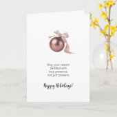 DUSTY ROSE ORNAMENT CARD FOR CHIC HOLIDAYS 5"x7" カード (黄色い花)