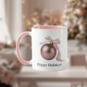 DUSTY ROSE ORNAMENT MUG FOR CHIC HOLIDAYS マグカップ