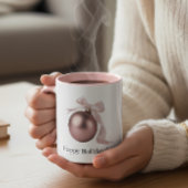 DUSTY ROSE ORNAMENT MUG FOR CHIC HOLIDAYS マグカップ