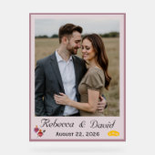 Dusty Rose & Pale Pink Two Hearts Catholic Wedding アクリルサイン (正面)