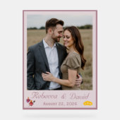 Dusty Rose & Pale Pink Two Hearts Catholic Wedding アクリルサイン (正面)