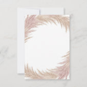 Dusty rose pampas grass RSVP card invitation 招待状 (裏面)