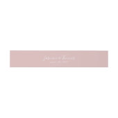 Dusty Rose Pink | ウェディング 招待状ベリーバンド (フラット)
