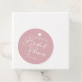 Dusty Rose Pink Bridal Shower Personalized フェイバータグ (インサイチュ)