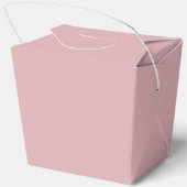 Dusty Rose Pink Chic Custom Baby Shower Fortune フェイバーボックス (裏面)