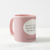 Dusty rose pink ivory inspirational goal quote マグカップ (正面左)