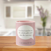 Dusty rose pink ivory inspirational goal quote マグカップ