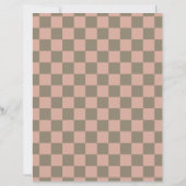 Dusty Rose & Sage Green Checkered Scrapbook Paper (裏面)