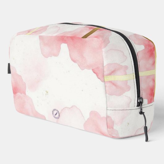 Dusty Rose Sprinkled Gold Frame Mäppchen Beutel ドップキット (右コーナー)