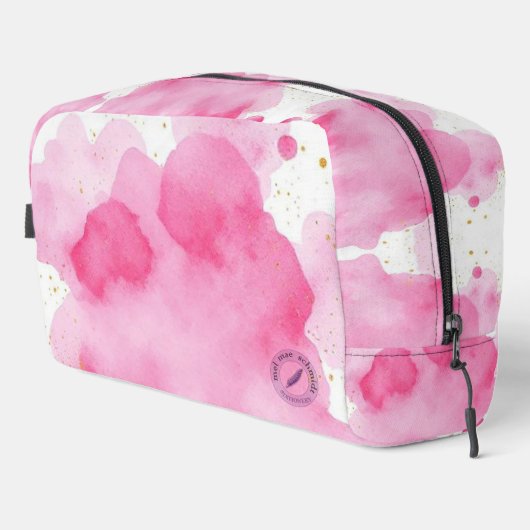 Dusty Rose Sprinkled Gold Mäppchen Beutel ドップキット (右コーナー)