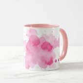 Dusty Rose Sprinkled Gold Mug Tasse マグカップ (正面右)