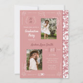 Dusty Rose Story Book Graduation 招待状 (裏面)