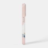 Dusty Rose Watercolor Wash Custom Photo with Name iPhoneケース (右側面)