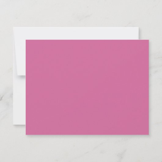 Dusty Rose Wavy Frame Note Card 招待状 (裏面)