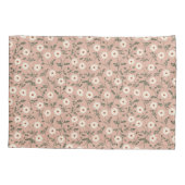 Dusty Rose White Modern Farmhouse Daisy Pattern 枕カバー (裏面)