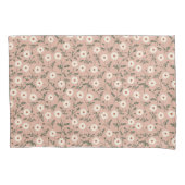 Dusty Rose White Modern Farmhouse Daisy Pattern 枕カバー (正面)