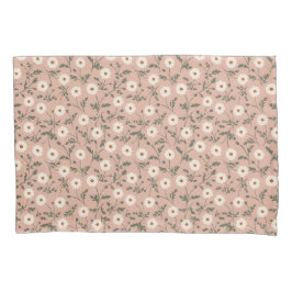Dusty Rose White Modern Farmhouse Daisy Pattern 枕カバー