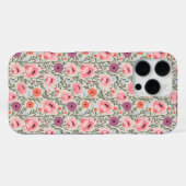 Dusty Rose Wildflowers Watercolor iPhoneケース (裏面横)