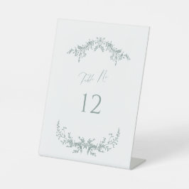 Dusty Sage Cottage Table Number Pedestal Sign 台座サイン