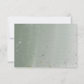 Dusty Sage Green Floral Wedding RSVP Response Card (裏面)