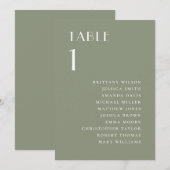 Dusty Sage Green Garden Wedding Seating Chart 招待状 (正面/裏面)