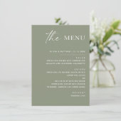 Dusty Sage Green Wedding | Elegant Garden Outdoor メニュー (スタンド正面)