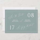 Dusty Sage Save the Date Wedding Announcement セーブザデート (正面)