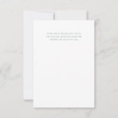 Dusty Sage Wedding Day Thank you Flat Note Card 招待状 (裏面)