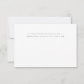 Dusty Sage Wedding Day Thank you Flat Note Card 招待状 (裏面)