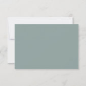 Dusty Sage Wedding Invitation RSVP Response Card (裏面)