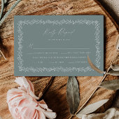 Dusty Sage Wedding Invitation RSVP Response Card