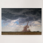 Dusty Tornado and Dark Cloud in New Mexico Plains ジグソーパズル (横)