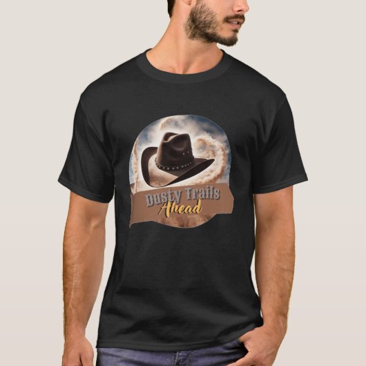 Dusty Trail Adventure - Cowboy Hat Graphic T-Shirt Tシャツ (正面)