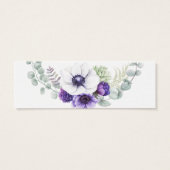 Dusty Violet結婚の水彩フローラRSVP (裏面)