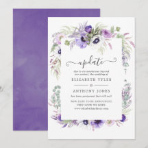 Dusty Violet Waterカラーフローラ結婚の更新