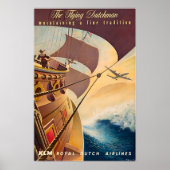Dutch Art Print KLM Travel Poster ポスター (正面)