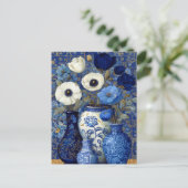 Dutch Blue Floral Still Life ポストカード (スタンド正面)