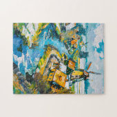 Dutch Countryside with Windmills and Water Channel ジグソーパズル (横)