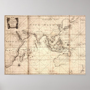 "Dutch East India Company" (VOC)貿易地帯 ポスター
