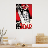 Dutch Election Poster  SDAP One goal, struggle and ポスター (キッチン)
