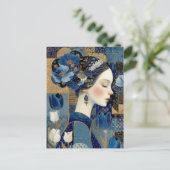 Dutch Golden Age Lady Portrait Painting ポストカード (スタンド正面)