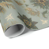 Dutch Golden Glow Christmas Seamless Pattern ラッピングペーパー (ロールコーナー)